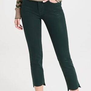 FRAME Le High Straight High Waist Coated Step Hem Ankle Jeans